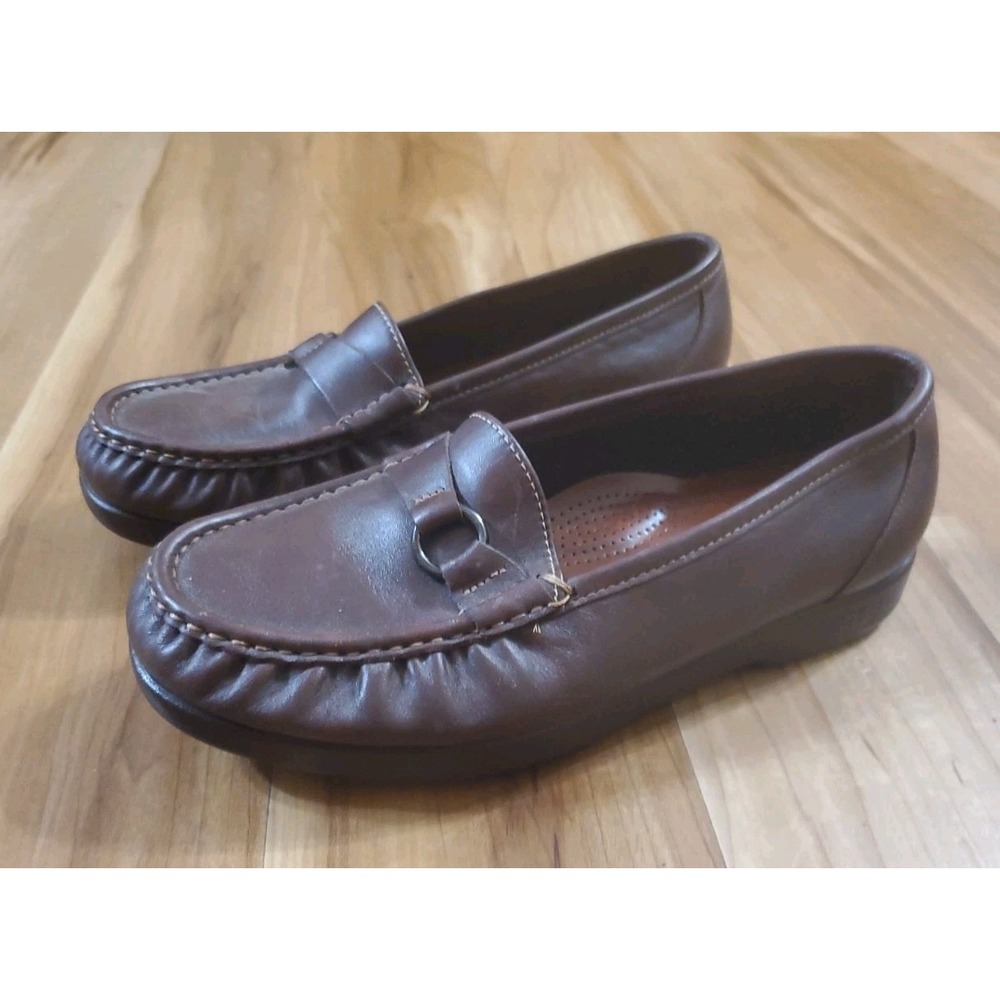 SAS Shoes Tripad Comfort Jewel Brown Leather Loafers Womens 9.5 WW